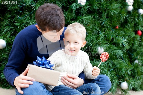 Image of family at christmas