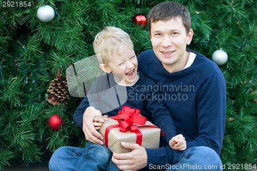 Image of family at christmas