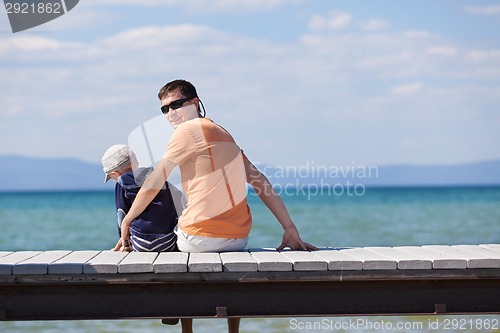 Image of family at the dock