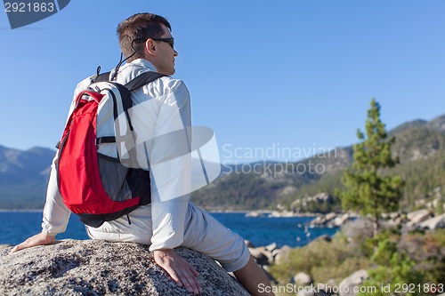 Image of man hiking