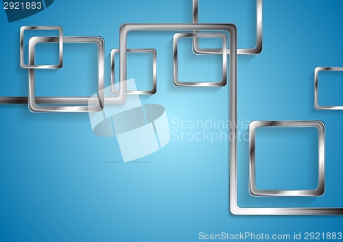 Image of Abstract tech metallic elements