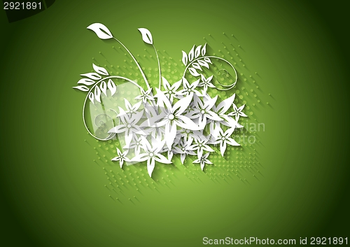 Image of Abstract floral background with flowers