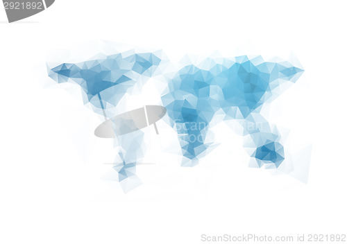 Image of Tech geometry world map background