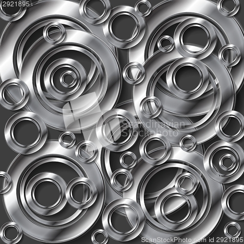 Image of Abstract metallic silver vector background