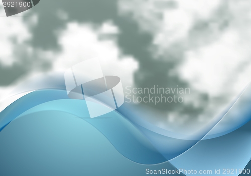Image of Abstract cloudy sky vector background