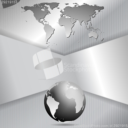 Image of Abstract metal tech vector background