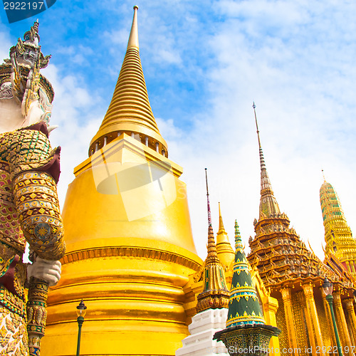 Image of Wat Phra Kaew temple, Bangkok, Thailand.