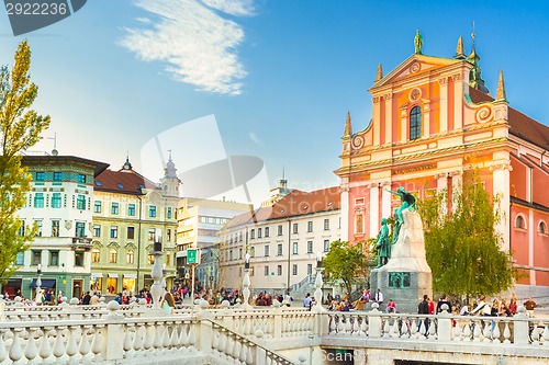 Image of Medieval Ljubljana, Slovenia, Europe.