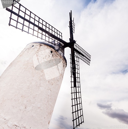 Image of Vintage windmills in La Mancha.