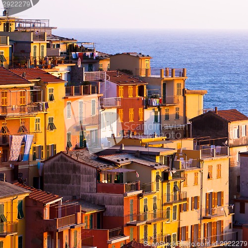 Image of Colourful Riomaggiore village of Cinque Terre - Italy. 