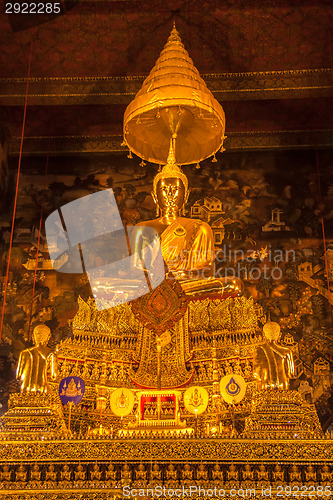 Image of Buddha Statues in wat pho, bangkok, thailand