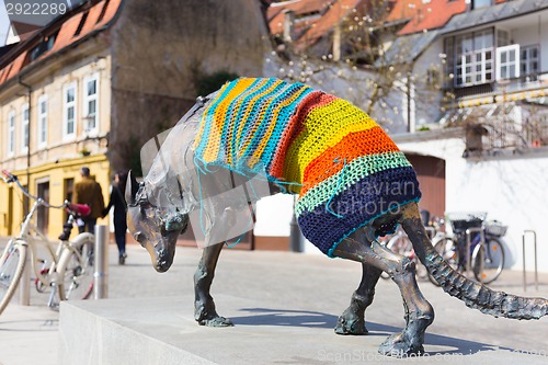 Image of Artistic sculpture in Ljubljana, Slovenia.