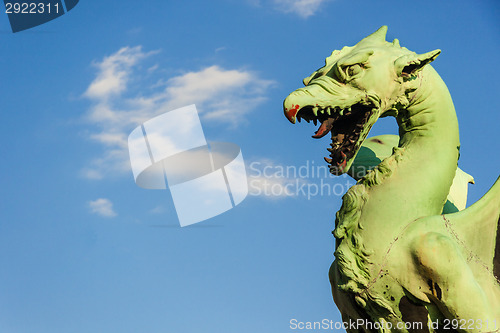 Image of Famous Dragon bridge in Ljubljana