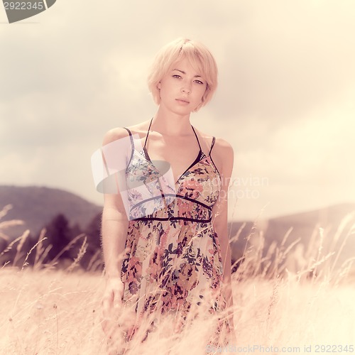 Image of Woman in the meadow.