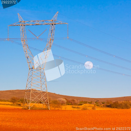 Image of High voltage lines.