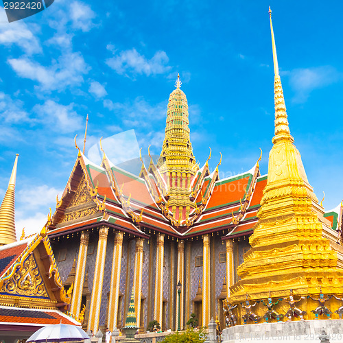 Image of Thailand, Bangkok,  Wat Phra Kaew temple.