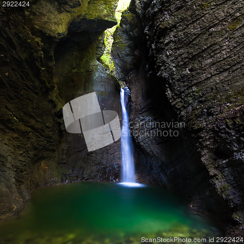 Image of Kozjak waterfall in the National Park of Triglav, Julian Alps, S