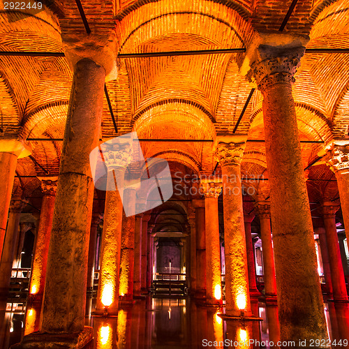 Image of Underground Basilica Cistern, Istanbul, Turkey.