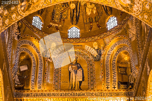 Image of Golden mosaic in La Martorana church, Palermo, Italy