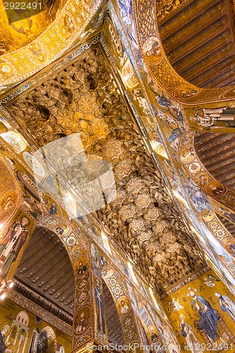 Image of Golden mosaic in La Martorana church, Palermo, Italy