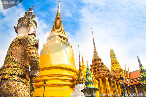 Image of Wat Phra Kaew temple, Bangkok, Thailand.