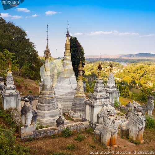 Image of Ancient buddhist temple, Pindaya, Burma, Myanmar.