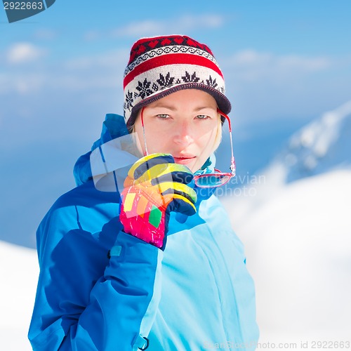 Image of Active woman outdoors.