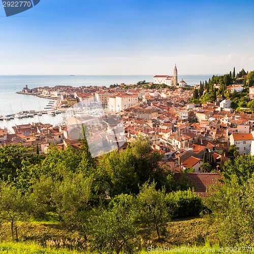 Image of Picturesque old town Piran - Slovenia.