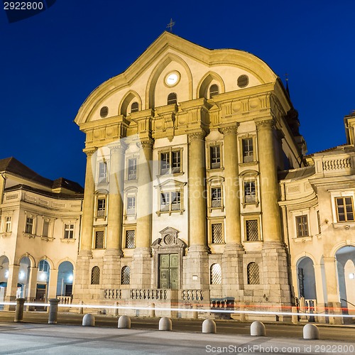 Image of Ursuline Church, Congress Square, Ljubljana, Slovenia.