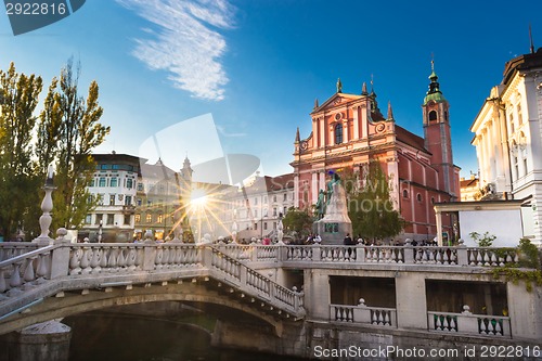 Image of Medieval Ljubljana, Slovenia, Europe.