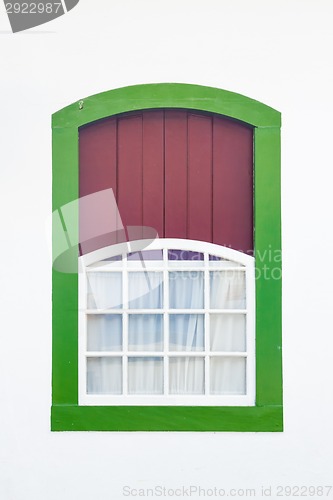 Image of Colorful vintage window.