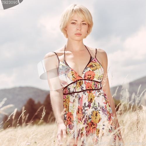 Image of Woman in the meadow.