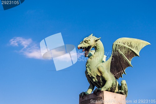 Image of Famous Dragon bridge in Ljubljana