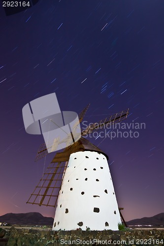 Image of A traditional windmill at the Fuertaventura