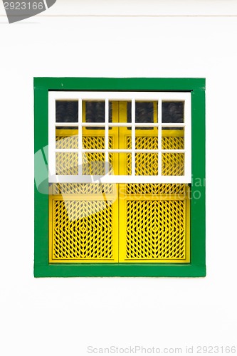 Image of Colorful vintage window.
