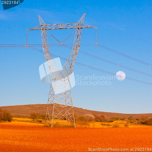 Image of High voltage lines.