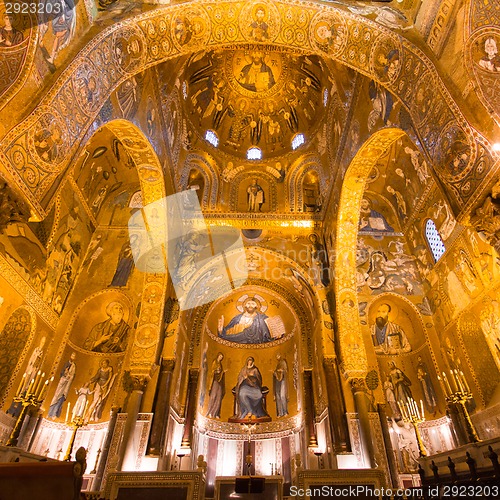 Image of Golden mosaic in La Martorana church, Palermo, Italy