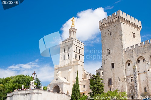 Image of Papal Palace, Avignon, Provence, France, Europe
