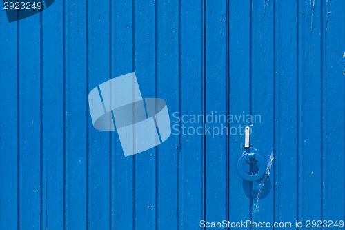 Image of Old wooden blue shutter