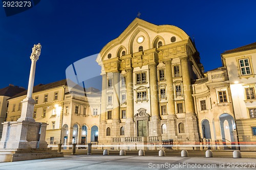 Image of Ursuline Church, Congress Square, Ljubljana, Slovenia.