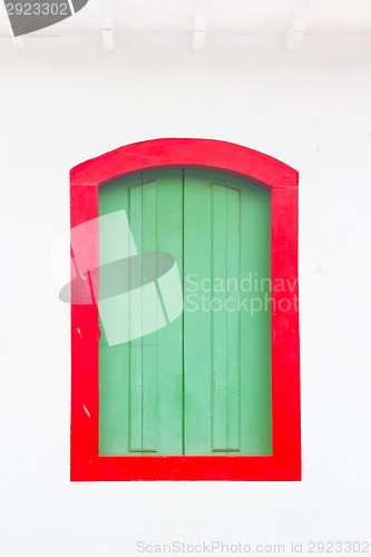 Image of Colorful vintage window.