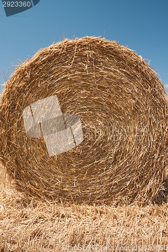 Image of Close up of the straw bale.