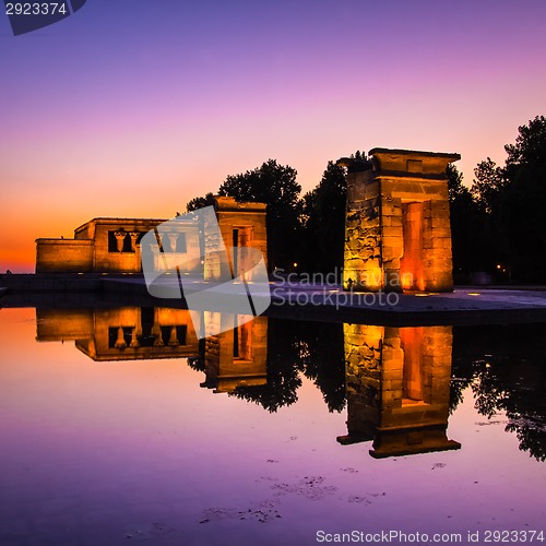 Image of Templo de debod in Madrid, Spain