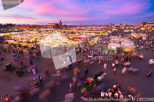 Image of Jamaa el Fna, Marrakesh, Morocco.