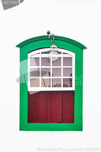 Image of Colorful vintage window.