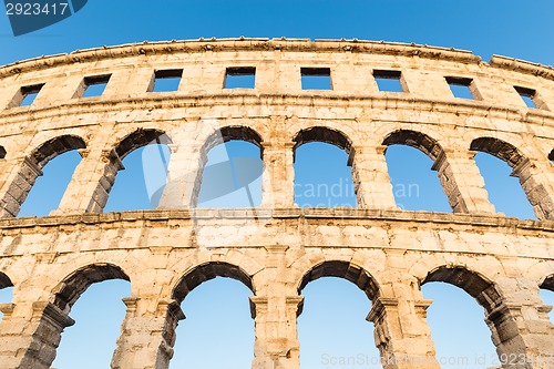 Image of Ancient Roman Amphitheater; Pula, Croatia