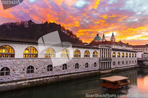 Image of Ljubljana, capital of Slovenia, Europe.