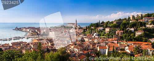 Image of Picturesque old town Piran - Slovenia.