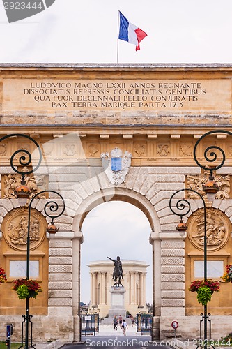 Image of Arc de Triomphe, Montpellier, France.