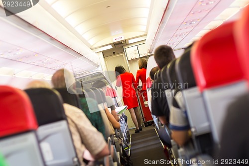 Image of Interior of airplane.